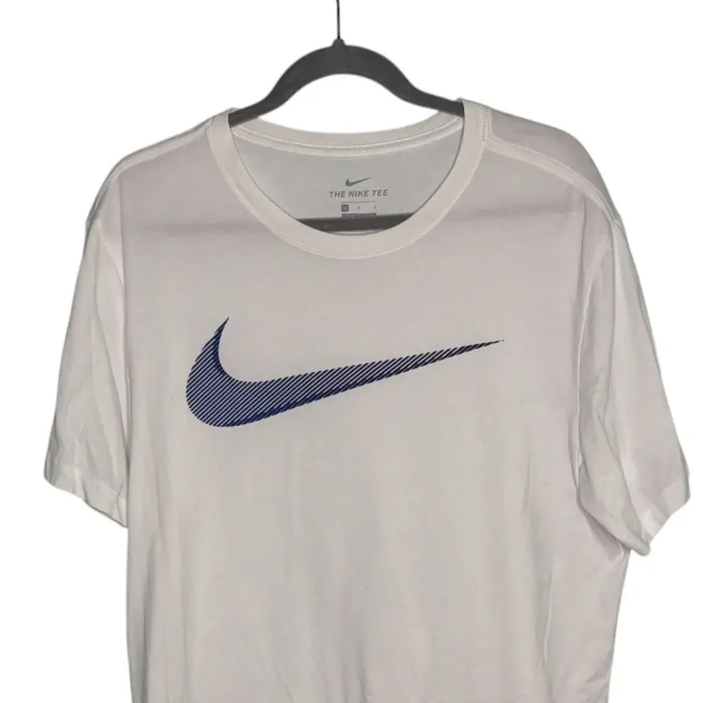 Nike Men's Dri-Fit Short Sleeve Logo Training T-Shirt White Size Large